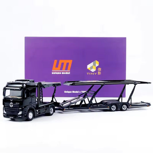 1:64 Alloy Die-Cast Benz Car Hauler